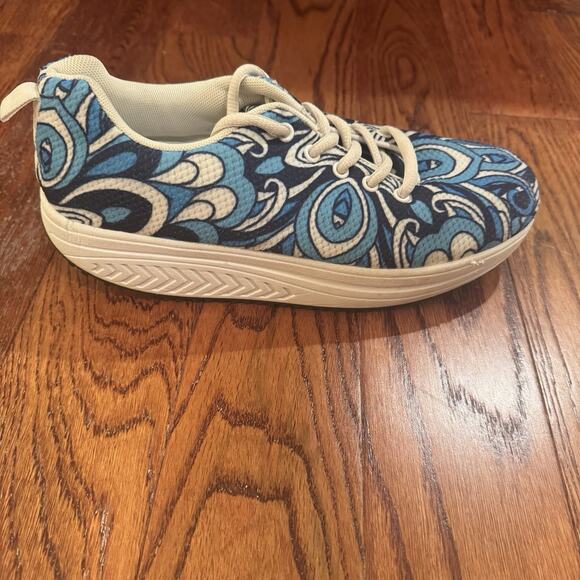 Rocker Bottom Sneakers 39 Blue Bohemian Womens 8.5 Breathable Swing Platform - Picture 6 of 15